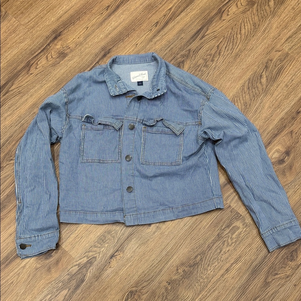 Universal Thread Blue and White Striped Jacket